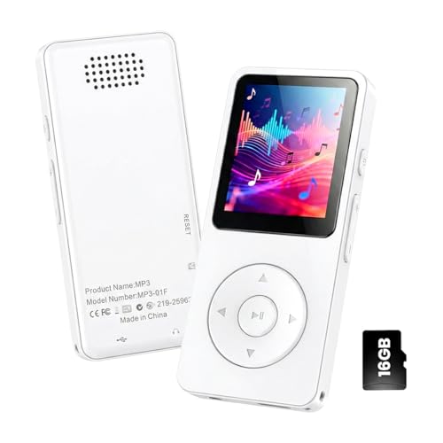 Image of AUDIOCULAR M61 MP3 Player with Bluetooth 5.3, Built-in Speaker, FM Radio, 16 /32GB Integrated SD Card Storage (Up to 128GB), Type-C Charging