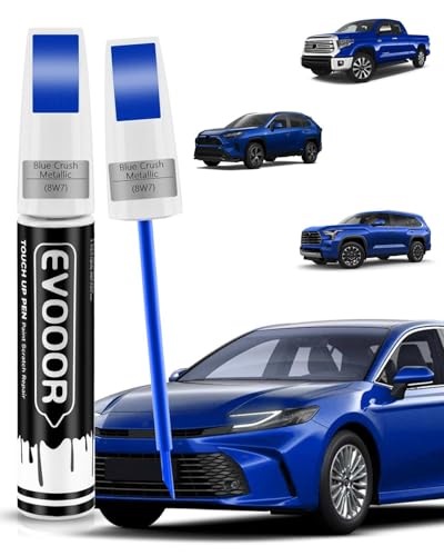 Image of Touch Up Paint Compatible with Toyota Exact Match 2 in 1 Touch up Paint for Chips and Nicks Repair (Blue Crush Metallic(8W7))