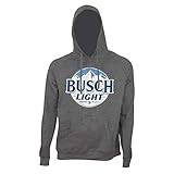 Busch Light Round Logo Beer Pouch Hoodie XX-Large Grey