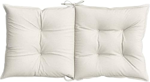 Miniatura 7 de Cojines de silla Lowback, 6 unidades, color crema melange de 39.4 x 19.7 x 2.8 pulgadas, cojines de tela para sillas de comedor, cojines y cojines