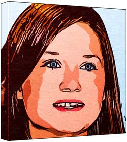 Bonnie Wright- Pop Art Print (Multicolour) 30 x 30 x 2.5 cm Deep Box Canvas
