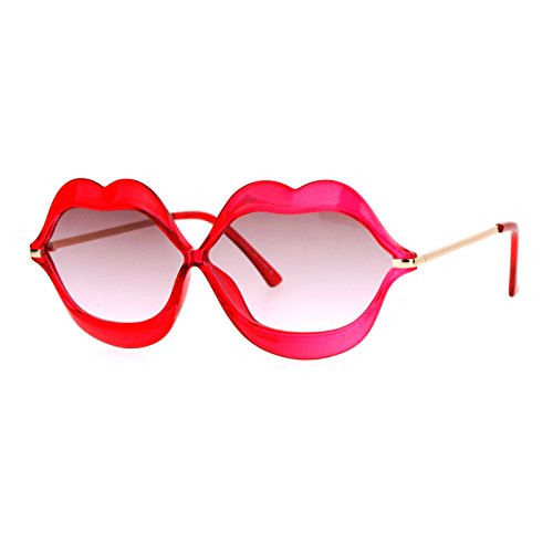 Cute Lip Shape Sunglasses Lips Kiss Womens Fashion Shades UV 400 Red