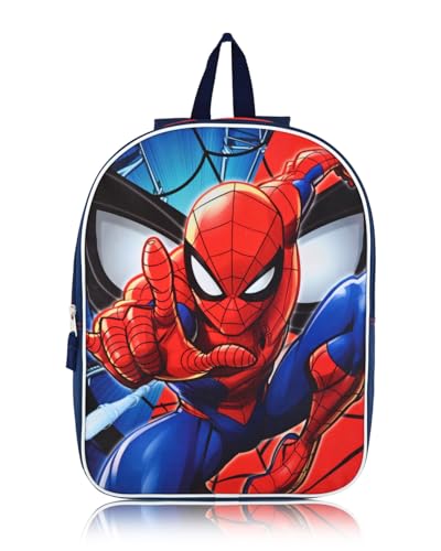 Marvel Mochila para meninos, mochila escolar infantil de 40,6 cm com arte de super-herói, Homem-Aranha, 16' x 12' x 5', Moderno