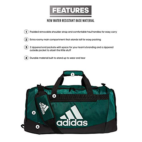 adidas Defender 4 Medium Duffel Bag, Team Dark Green