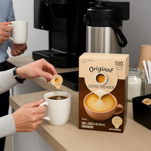 Coffee Creamer Half & Half Creamer Singles, 192 Count