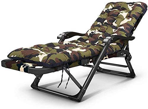 WXF Home Reclining Armchairs Lunch Break Pouf Bed Backrest Balcony Adult Multifunction Folding Chair Happy Portable (Color : A)