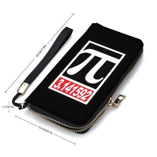 Pi Day Long Wallet for Women Men Coin Pouch Credit Card Holder Zipper Purses with Wristlet2