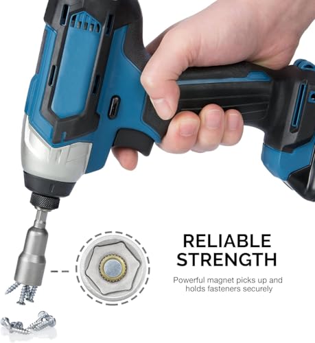 NEIKO 10066A 1/4” Hex Shank Magnetic Power Nut Driver Set | 5 Piece | SAE | Sizes 1/4" to 1/2” | Cr-V