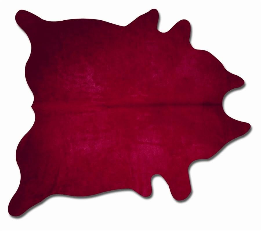 6 x 7 ft. Geneva Cowhide Rug - Burgundy