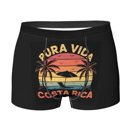 Costa Rica Summer Vacation Boxer Brief for Men Boys, Ultra Soft, Breathable Underwear
