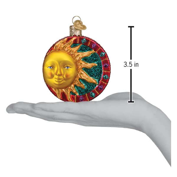 Old World Christmas Jeweled Sun Glass Blown Ornament for Christmas Tree, Multicolored, 3.25 In H X 3.0 In W X 1.5 In D - Image 3