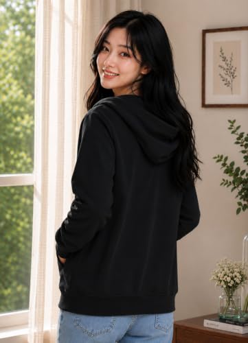 Image of ADBUCKS Women's Cotton Winter Jacket Sweatshirts Casual Drawstring Clothes Zip Up Hoodie With Front Pocket Ii Womens Hoodies Ii Womens Jacket Ii Winter Sweater Hoodie For Women & Girls