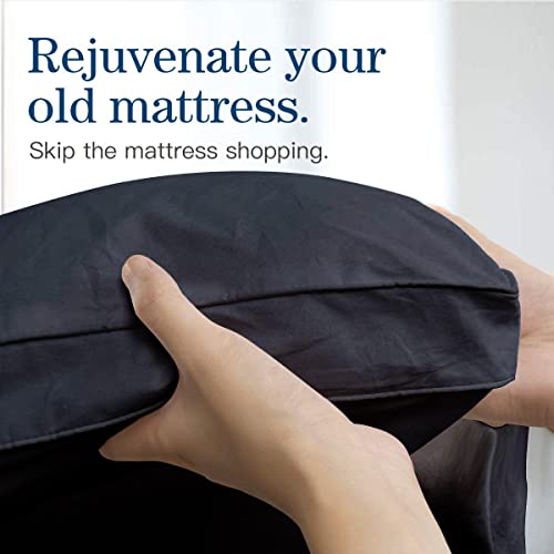 Image of COONP California King Mattress Topper, Extra Thick Pillowtop, Cooling Plush Mattress Pad Cover Bed Topper Protector with 8-21 Inch Deep Pocket (Black, California King)