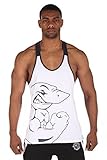 Eastabile Mens Gym Tank Tops Bodybuilding Fitness Workout Vest Tanks (XL, WHITE97)