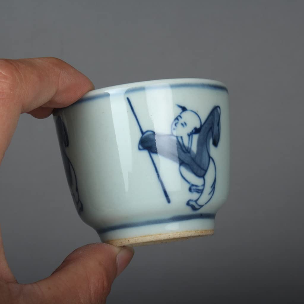 Amazon｜XWOZYDR アンティークブルーとホワイトのセラミックカップ