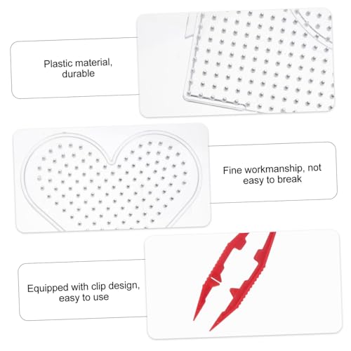 ifundom 42 Peças mini pegboards de contas derretidas ferramenta de contas de artesanato para criança