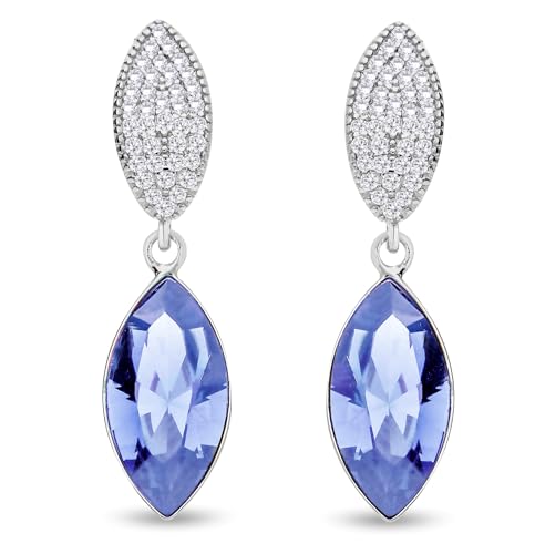 Boucles d'oreilles en argent Thalia de Spark Silver Jewelry avec zircons et cristaux
