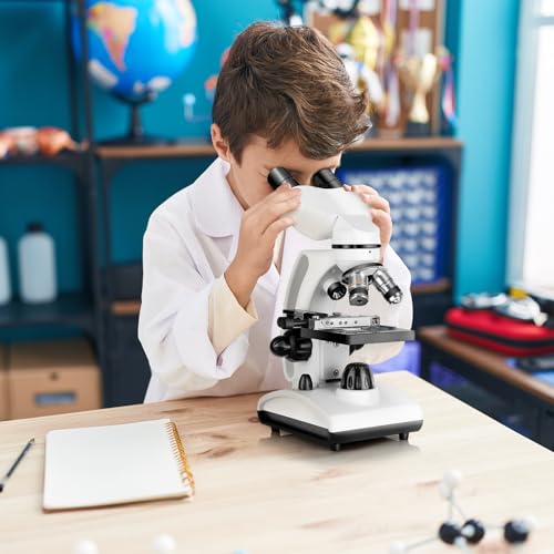 Binocular Microscopes (40X-1000X) Compound Biological Microscope Double Layer Mechanical Stage, Mobile Phone Holder for Laboratory Use for Adults, Teenagers, College Students - Image 7