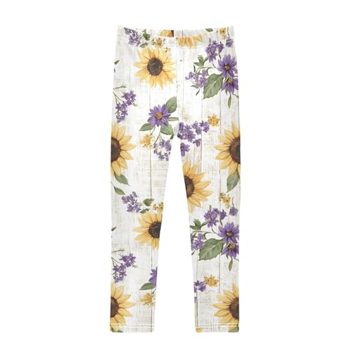 Girls' Leggings Sunflower Flower Floral Kids Yoga Tights Pants 1 Pack 20861312