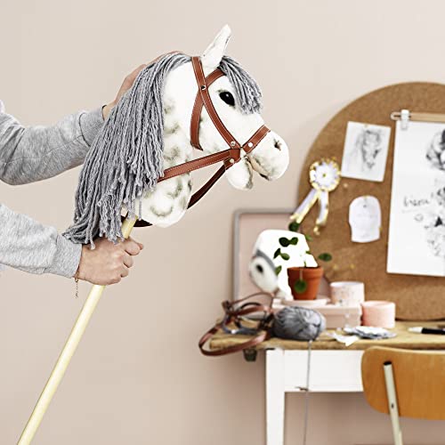 Foto von Panduro Trense für Steckenpferde, Spielzeugtrense für Kinder Hobby Horse, Zaumzeug ohne Gebiss, Braun