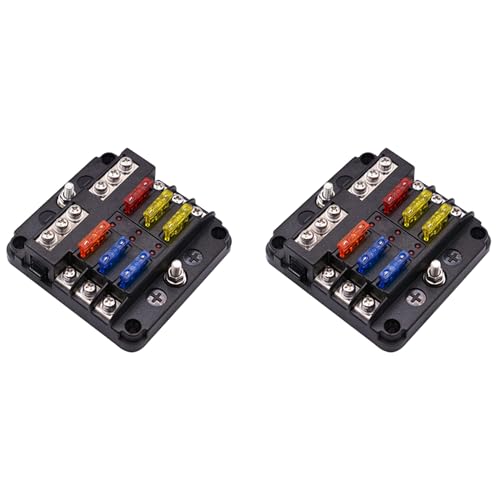 Bloc porte-fusible à lame avec indicateur LED rouge et bus de masse pour sécuriser l'automobile