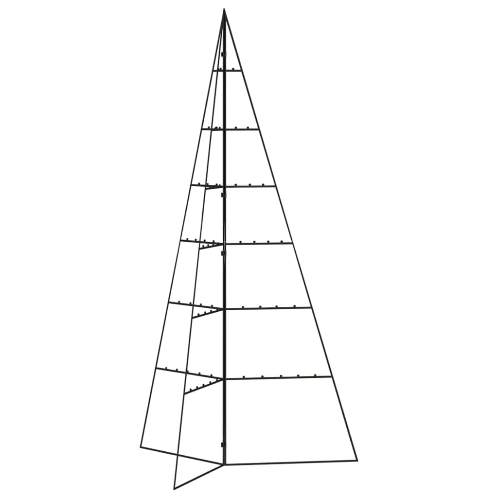vidaXL Arbre de Noël en métal pour décoration Noir 140 cm