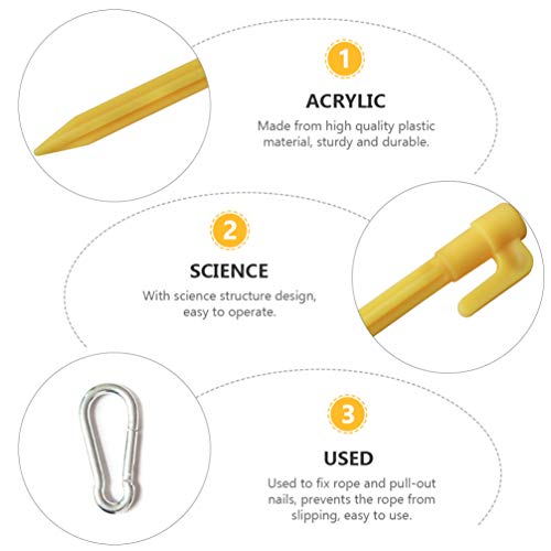 BESPORTBLE estacas de barraca de plástico resistente para acampamento, praia, barraca de acampamento