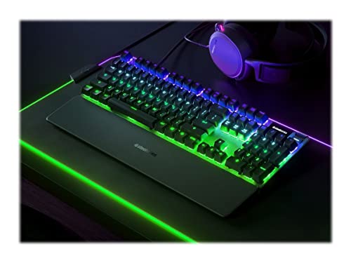 Image of SteelSeries Apex 7 Mechanical Gaming Keyboard - OLED Smart Display - Blue Switch - American (QWERTY) Layout - Standard