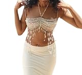 Handmade Beaded Bra Chain Top – Crystal Tassel Crop Top for Women, Sexy Festival Body Jewelry