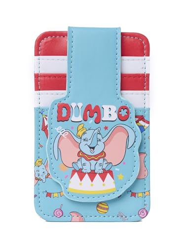 Image of Disney Dumbo Card Holder Women Slim Wallet Blue Grey | Small