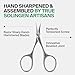 GERMANIKURE Tower Point Cuticle Scissors Grooming Scissors FINOX Stainless Steel Professional Nail Scissors in Leather Case -Ethically Made in Solingen Germany - 4705