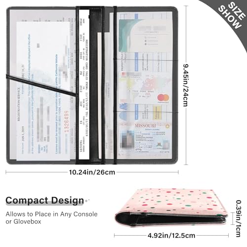 Organizador de documentos para auto cuero miniatura 3
