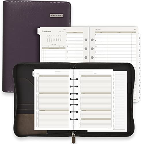 At-A-Glance 2023 Weekly Planner Refill, Hourly, 93010 Day-Timer, 8-1/2" X 11", Size 5, Folio Size, Loose Leaf, Monthly Tabs (491-285) #TOP7