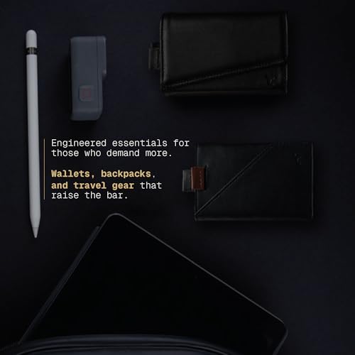 Image of The Frenchie Co. - Speed Wallet Mini - Ultra-Slim RFID Blocking Card Holder - Quick-Access Pull Tab - Full-Grain Italian Leather Minimalist Front Pocket Wallet for Men & Women