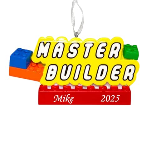 2025 Kids Christmas Ornament – Personalized Master Builder Child Christmas