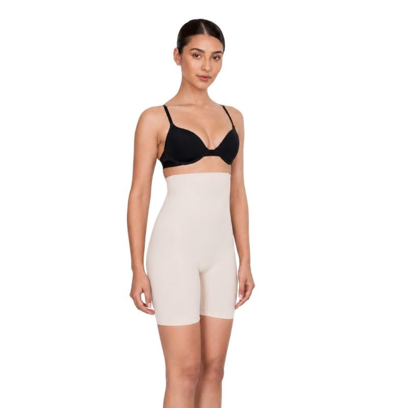 Seamless High Waist Shaper Shorts | Tummy Control Body Shaper for Women | Anti-Chafe Thigh Coverage | Slimming Compression Shorts | No Muffin Top Shapewear Under Dress | Skin-L-image-8