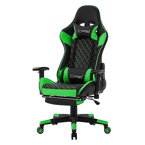 ML Design Silla Gaming Verde Ergonómica