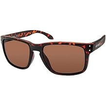 Harley‑Davidson Men&rsquo;s Square Sunglasses &ndash; Dark Havana Frame with Brown Lenses &amp; Keyhole Bridge, 100% UV Protection