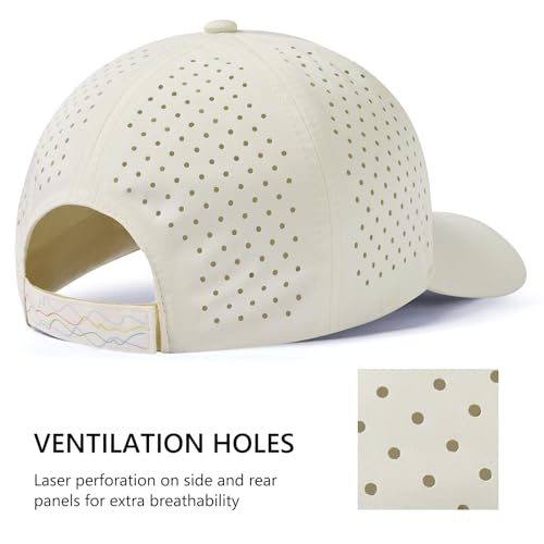 Image of UPF 50+ Performance Water Resistant Baseball Cap Lightweight Breathable Hat Golf Running Boat Hiking for Men Women