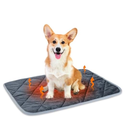 Nobleza Manta Autocalentable Perro, Almohadilla Térmica para Gatos & Perros, Lavable Esterilla Cálida para Mascotas, Gato Cama Plegable Antideslizante Self Heating Pad, L 70x48cm