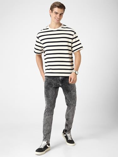 Image of Urbano Fashion Men's Mid Rise Slim Fit Washed Jeans Stretchable