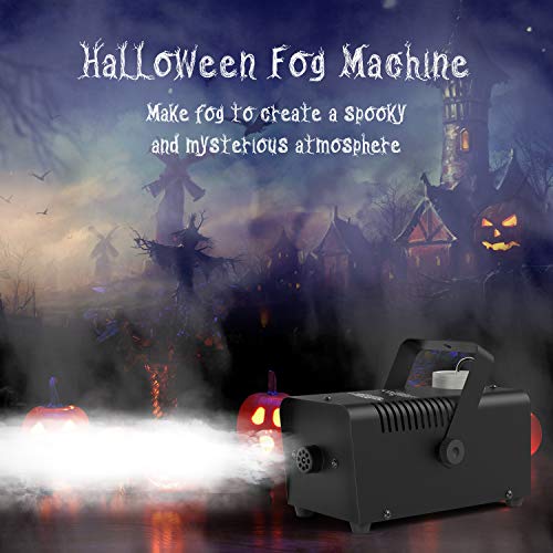 Halloween Fog Machine Wireless Control- Fansteck Professional Wireless Remote Smoke Machine for Christmas Parties Weddings - Quick Generation of Huge Fog 2000 CFM, with Fuse Protection