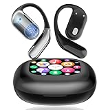 イヤホン Bluetooth ワイヤレスイヤホン【タッチスクリーン＆ANCノイズキャンセリング】 ブルートゥース コードレス 紛失探し 通勤/通学/ランニング スマホ iphone/Android対応（ブラック）