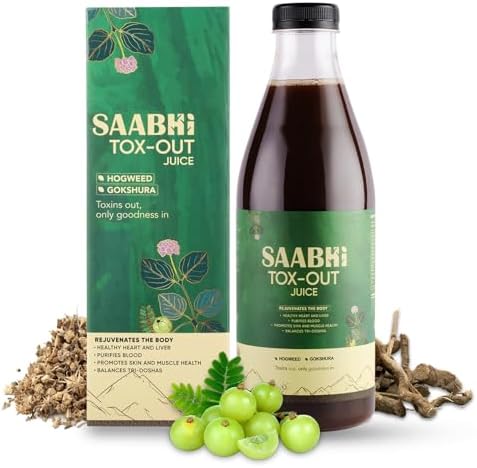 SAABHI Tox-Out Liver Detox Juice 1L | Ayurvedic Body Detox | Amla, Punarnava, Bhumi Amla | Sugar Free, AYUSH Approved