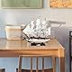 Stgbcst Segelboot-Modell-Ornamente Holz Segelboot Modell Segelschiff Maritime Deko Maritime Deko 34cm, für Desktop Büro, Wohnzimmer, Schlafzimmer, Büro Deko (30cm-2)