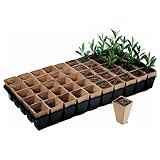 Jiffy - Peat Pots - Square Plant Seedling Starters Kit, Seed Germination Trays for Flower Vegetable Tomato Saplings, Herb - 2