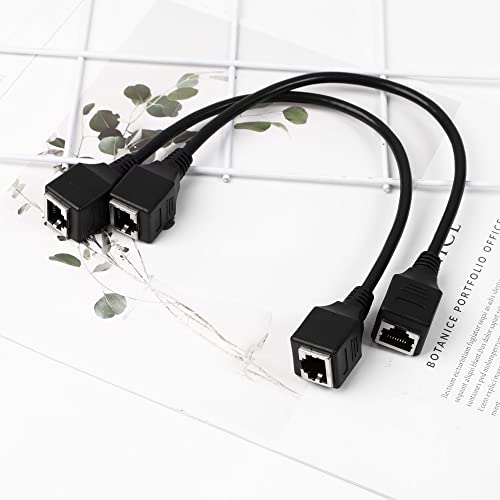 Uxcell 30Cm 1Ft Ethernet Lan Female To Female Network Cable Rj45 Extension Cord 2Pcs #TOP4