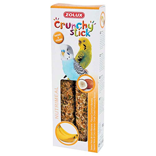 Zolux Crunchy Stick Leckerli für Wellensittich, Kokosnuss/Banane, 85 g, 1 Stück (1 Stück)