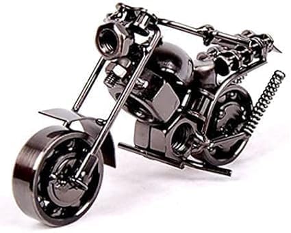 Vision Wood | Decorative Metal Motorcycle Showpiece, 12.7 x 7.6 cm, Silver Iron Mini Bike Model-image-30