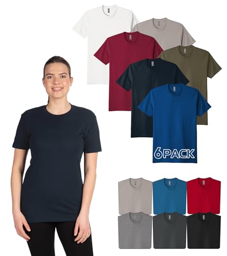 Next Level Apparel 6410 Men's Sueded T-Shirts, Bulk Premium Fitted Tees, Unisex Crewneck Undershirts - Custom Color Set Pack